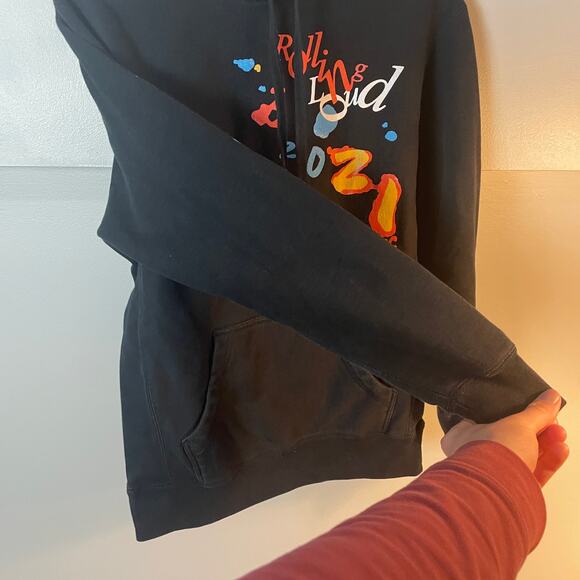 Rolling Loud Shady Spores Hoodie LA 2021 SZ Small Heavy Duty Black Streetwear - Picture 13 of 16